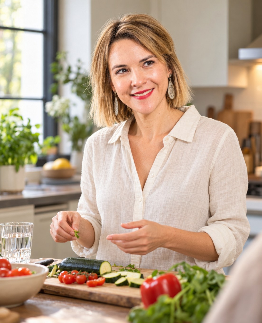 Selena, nutritionniste, dans sa cuisine